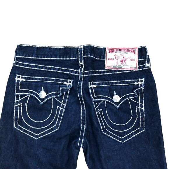 Vintage True Religion Jeans Size 36 BILLY SUPER T Blue - Picture 2 of 9